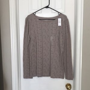 Loft light brown lace top